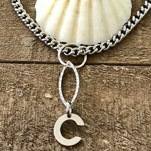 Initial “C” Horse Eye Necklace